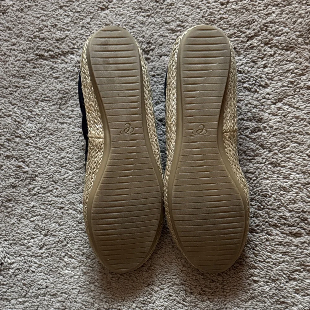 Easy Spirit e360 Black Espadrille Flats. Size 8. NWT.